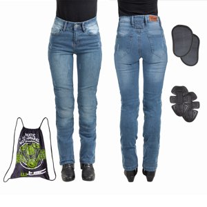 Dámske moto jeansy W-TEC Panimali tmavo modrá - 4XL