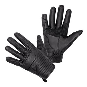 Kožené moto rukavice W-TEC Brillanta čierna - 4XL