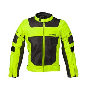 Pánska letná moto bunda W-TEC Fonteller Yellow-Grey - XL rozšírená