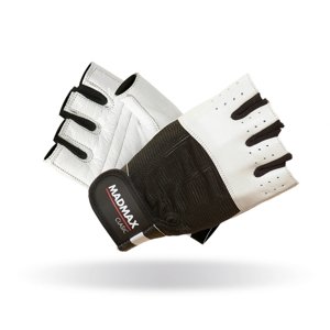 Fitness rukavice Mad Max Clasic Exclusive biela - L