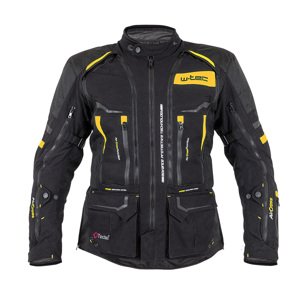 Moto bunda W-TEC Aircross čierno-zlatá - XL rozšírená