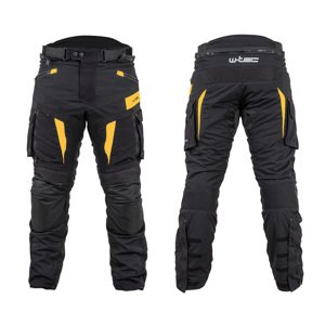 Moto nohavice W-TEC Aircross čierno-zlatá - XL rozšírená
