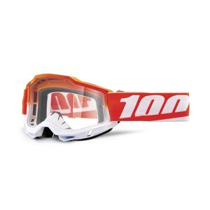 Motokrosové okuliare 100% Accuri 2 Matigofun oranžová, číre plexi