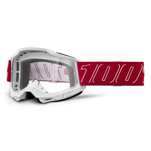 Motokrosové okuliare 100% Accuri 2 Redline červená, číre plexi