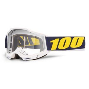 Motokrosové okuliare 100% Accuri 2 Torc biela, číre plexi