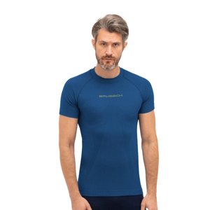 Pánske tričko Brubeck 3D Run PRO s krátkym rukávom Dark Blue - XL