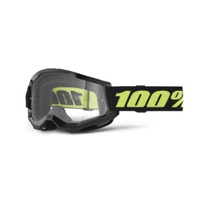 Motokrosové okuliare 100% Strata 2 New Solar černé, čiré plexi