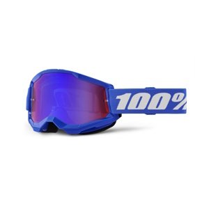 Motokrosové okuliare 100% Strata 2 New Mirror Modré, červené/modré plexi