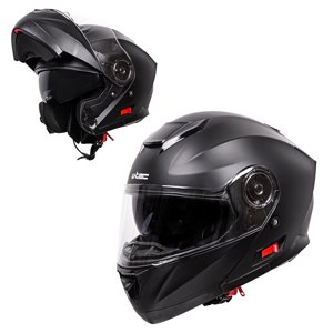 Výklopná moto prilba W-TEC Cullo čierna matná - XXL (63-64)