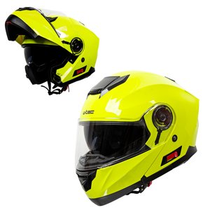 Výklopná moto prilba W-TEC Cullo fluo žltá - XS (53-54)