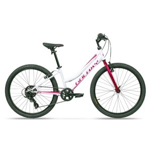 Juniorský dievčenský bicykel Galaxy Ruby 24" 9.0 biela - 12" (138-148 cm)