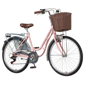 Mestský bicykel Visitor Machiato Caffe 26" - model 2024 ružová - 18" (159-173 cm)