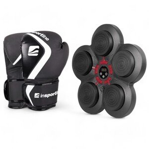 Nástenný terč inSPORTline Smartpunch + boxerské rukavice Shormag čierna - 14oz