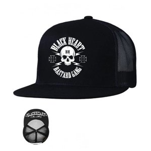 Šiltovka BLACK HEART Bastard Skull Trucker čierna