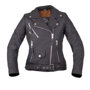 Dámska kožená moto bunda W-TEC Brinea matne čierna - XL