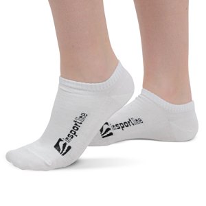 Bambusové členkové ponožky inSPORTline Silvatic Ankle AG+ antibakteriálne - 3 páry biela - 43-45