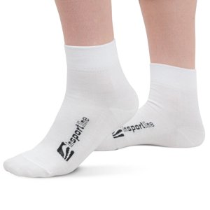 Bambusové stredné ponožky inSPORTline Silvatic Mid AG+ antibakteriálne - 3 páry biela - 39-42