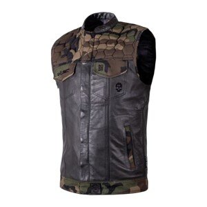 Moto vesta W-TEC Black Heart Regimento tmavo šedá-kamufláž - 4XL