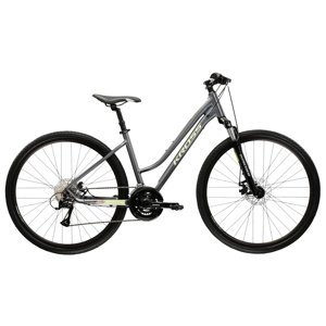 Kross EVADO 3.0 2025 šedá / zelená / lesk - L (19", 168-180 cm)