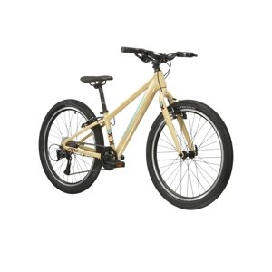 Juniorský bicykel Kross LEVEL JR 1.0 24" Gen 007 béžová / červená / lesk - S (12", 130-150 cm)