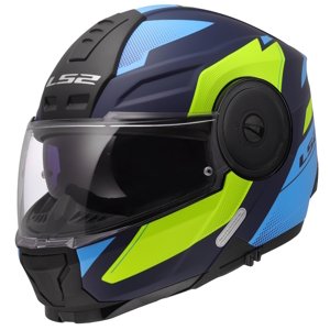 Výklopná moto prilba LS2 FF902 Scope II Duria Blue H-V Yellow 3XL (65-66)