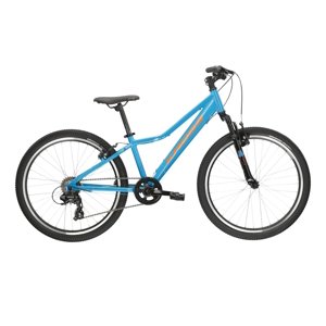 Kross Hexagon JR 1.0 modrá / oranžová / lesk - S (12", 130-150 cm)
