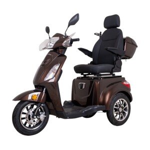 Elektrický trojkolesový vozík inSPORTline Zorica Deluxe s elektromagnetickou brzdou hnedá