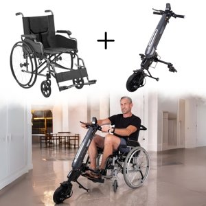 Mechanický skladací invalidný vozík inSPORTline Jakesully odľahčený s pohonom Oppatia