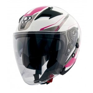 Moto prilba Yohe 878-1M Graphic ružová - M (57-58)